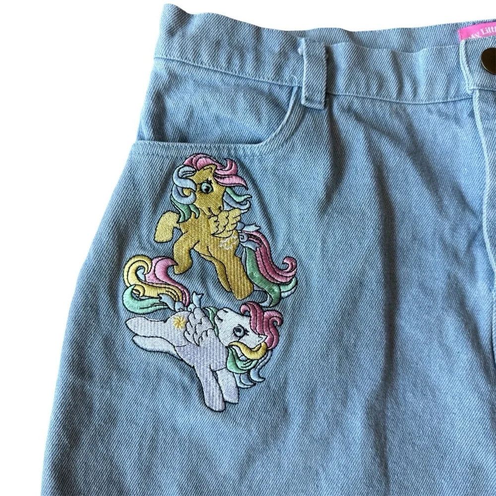 โจ Rare Y2K My Little Pony Denim Mini Skirt โจ - Picture 2 of 8